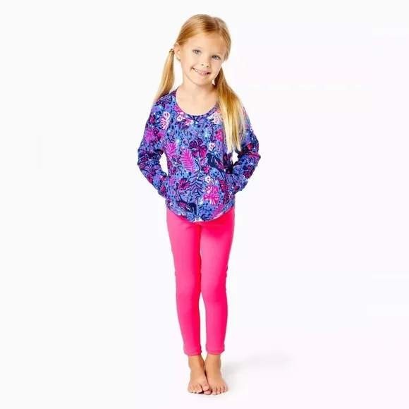 Lilly Pulitzer Girls Mini Emmaline Pullover L 8-10 Blue Birds Eye View Preppy - Picture 5 of 11